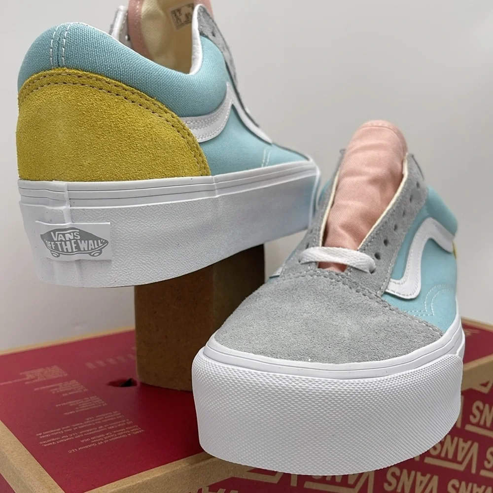 Vans WMNS Old Skool Platform (Color Block) Pastel/True VN0A5KRG80J Platforms